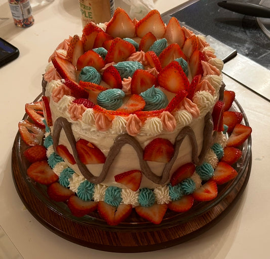 3 Tier Red Velvet Cake With intricate design