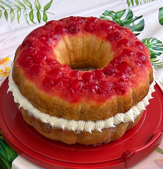 2 Tier Cherry Pineapple Upside Down Cake